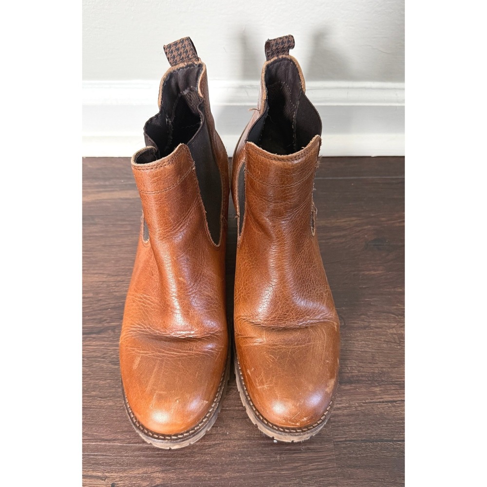 Bull Boxer‎ Women's Chelsea Leather Cory Ankle Block Boots Brown Size EUR 39 - Picture 3 of 7